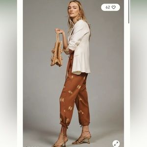 Pilcrow asymmetrical print harem pants  by Anthropologie